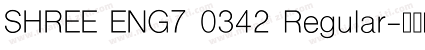 SHREE ENG7 0342 Regular字体转换